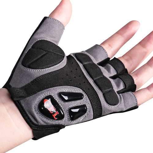 Wheelup S141 Men Anti-skidding Shockproof Breathable Half Finger Sports Riding Gloves Bike Gloves