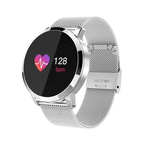 [New Color Updated] Newwear Q8 Stainless Steel 0.95 inch OLED Color Screen Blood Pressure Heart Rate Smart Watch