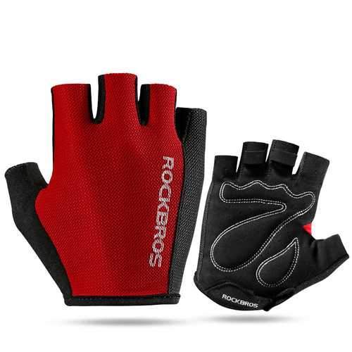 ROCKBROS S099 Cycling Gloves For Men Women Road Bike Bicycle Sponge Pad Half Finger Glove Shockproof