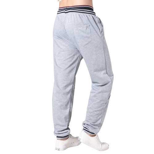 Men's Elastic Waist Drawstring Loose Casual Pants