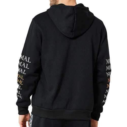 Men Letter Print Drawstring Sports Hoodies Sweatshirt