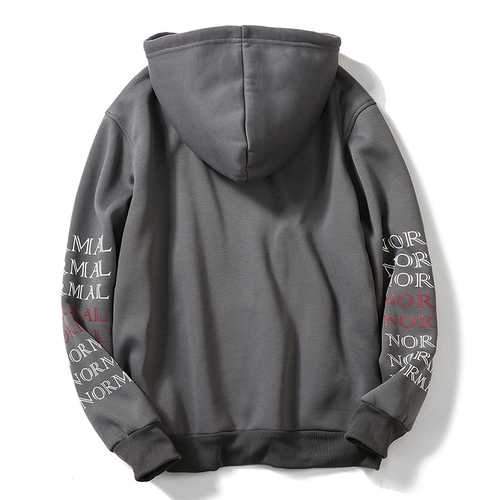 Men Letter Print Drawstring Sports Hoodies Sweatshirt