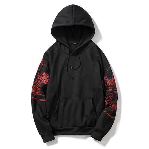 Men's Casual Fashion Printing Hoodies Sweatshirts