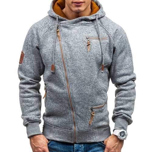 Men's Fashion Zipper Hoodies Casual Sweatshirts