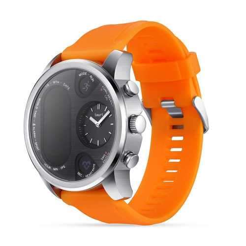 Bakeey T3 Dual Time Zone Heart Rate Multi-language Reject Button Analog Charging Dock Smart Watch