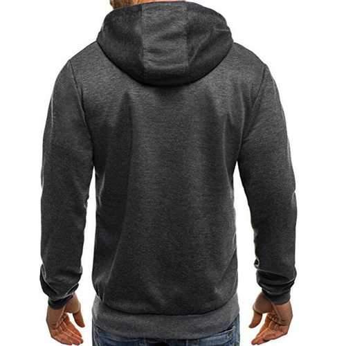 Men's Slim Multi Zipper Decorative Hoodies Sweatshirts