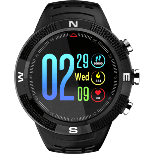 NO.1 F18 GPS 3 Satellites Gobal Positioning System Heart Rate Compass BT 4.2 Sport Smart Watch