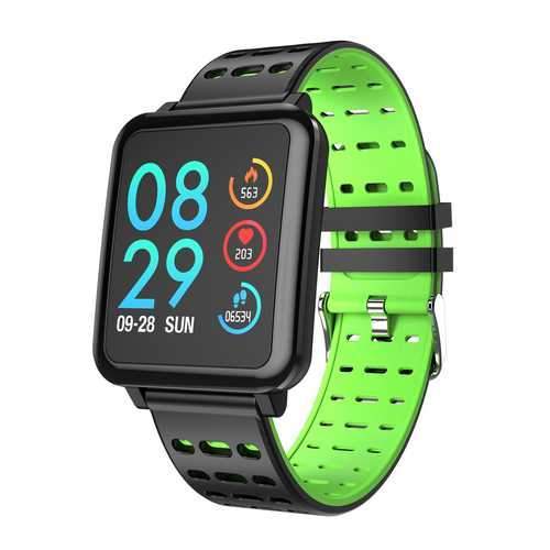 Bakeey T2 Brightness Weather Music HR Blood Pressure Oxygen Call Messages Remind Smart Watch