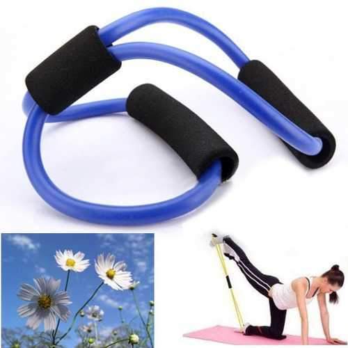 3X Yoga Resistance Bands Tube Fitness Muscle Workout Exercise Tubes 8 Type Blue