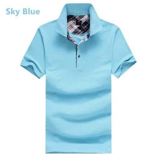 Solid Color Cotton Casual Golf Shirts