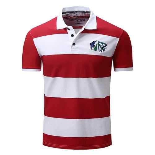 Stripes Pattern Casual Golf Shirts