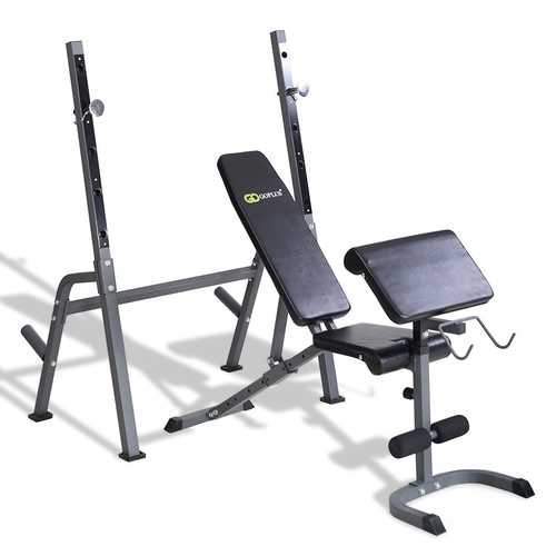 Adjustable Weight Lifting Bench+Rack Set